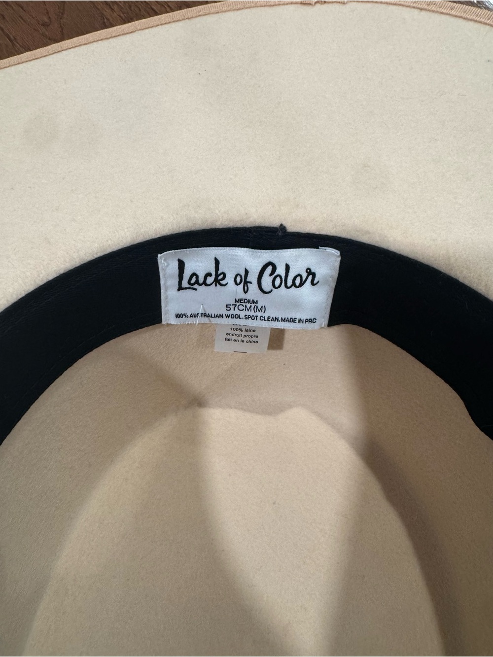 NEW UNWORN Lack Of Color Wide Brim Cream Felt Hat - Picture 5 of 8